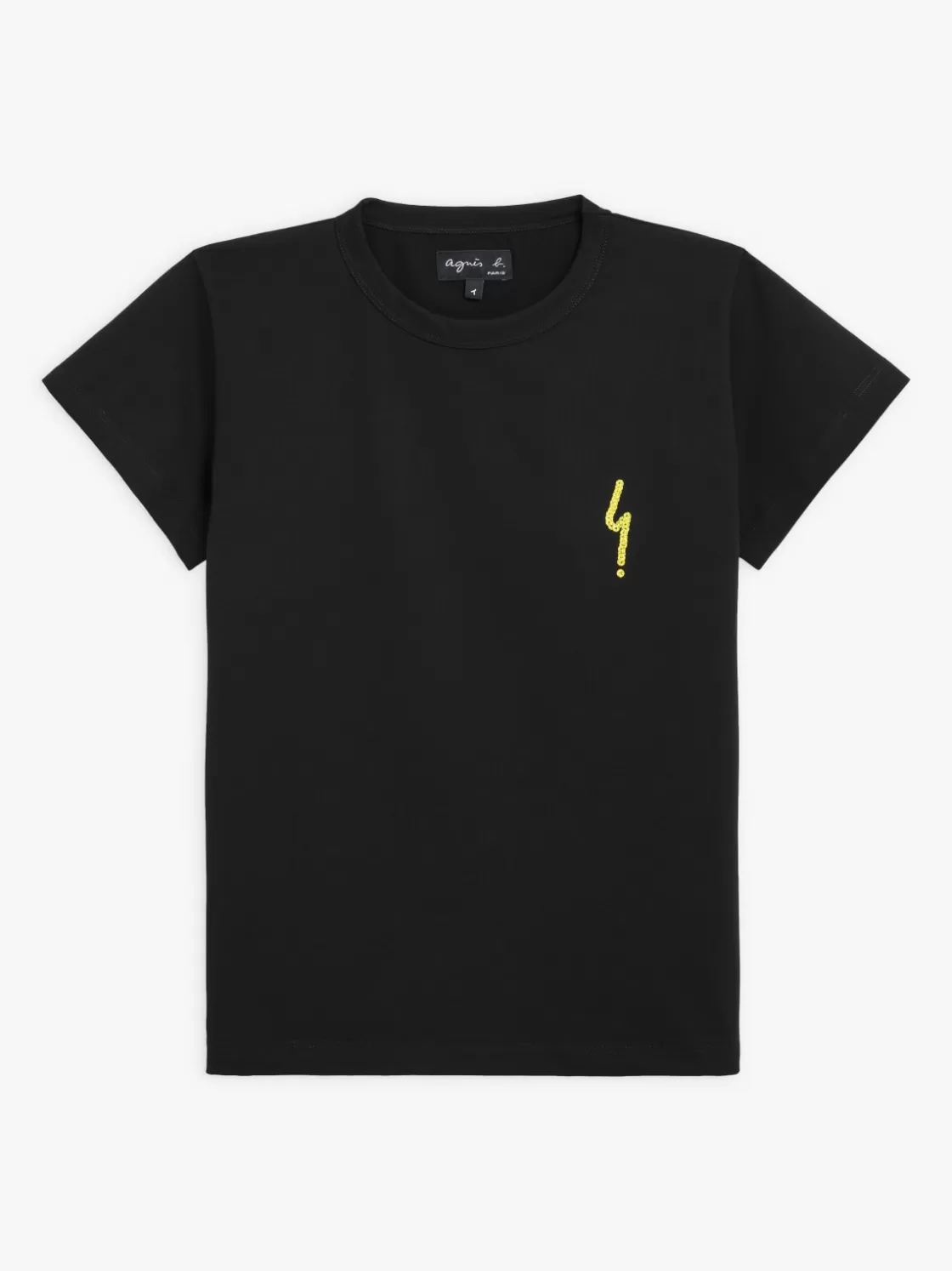 Women agnès b. T-Shirts & Tank Tops<Black And Gold Short Sleeves Brando T-shirt
