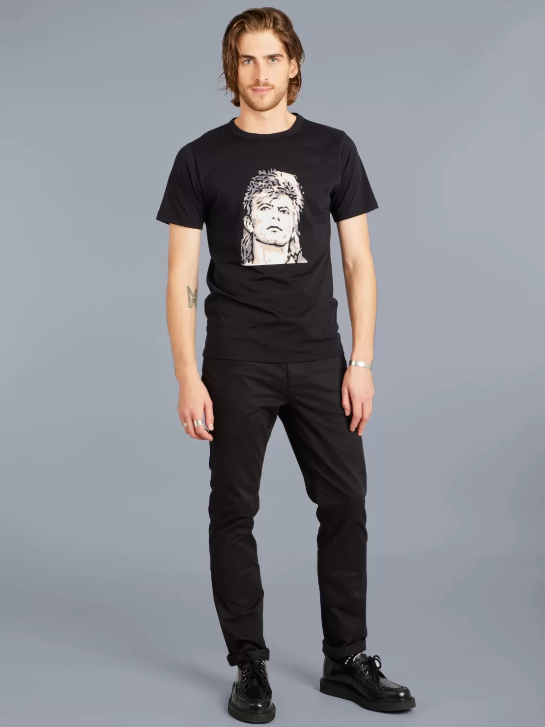 agnès b. Artist's Collection | T-Shirts & Polos<Black Cotton Brando T-shirt With Artist Rafael Gray