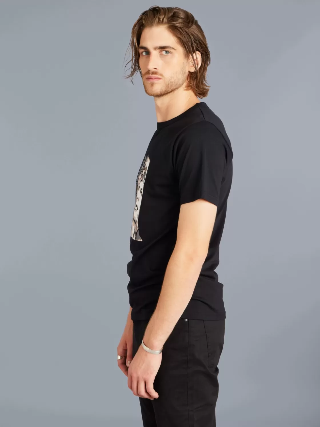 agnès b. Artist's Collection | T-Shirts & Polos<Black Cotton Brando T-shirt With Artist Rafael Gray