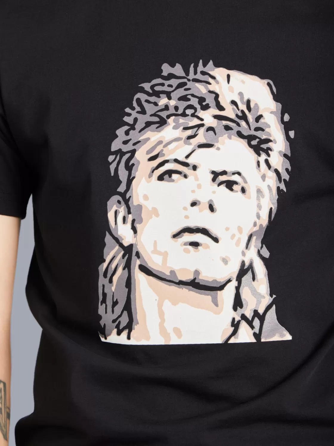 agnès b. Artist's Collection | T-Shirts & Polos<Black Cotton Brando T-shirt With Artist Rafael Gray