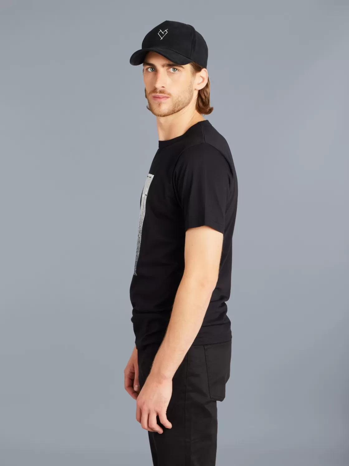 agnès b. Artist's Collection | T-Shirts & Polos<Black Cotton Jersey Brando T-shirt With Artist L'Atlas