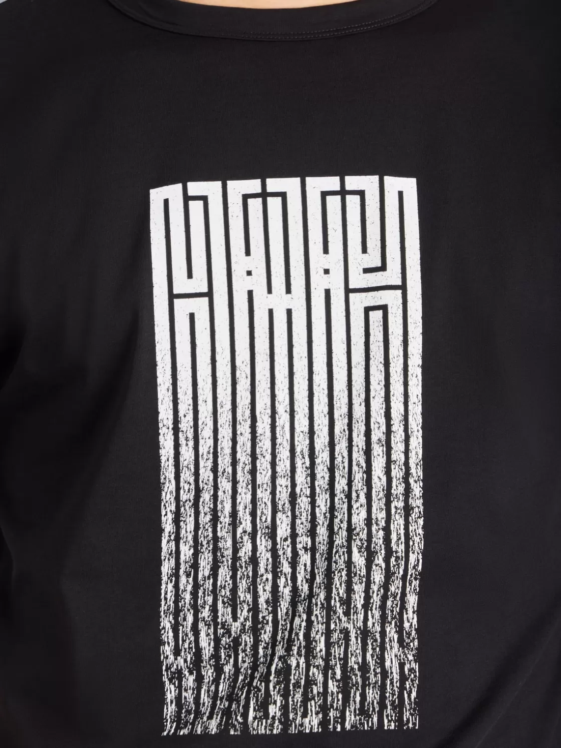 agnès b. Artist's Collection | T-Shirts & Polos<Black Cotton Jersey Brando T-shirt With Artist L'Atlas