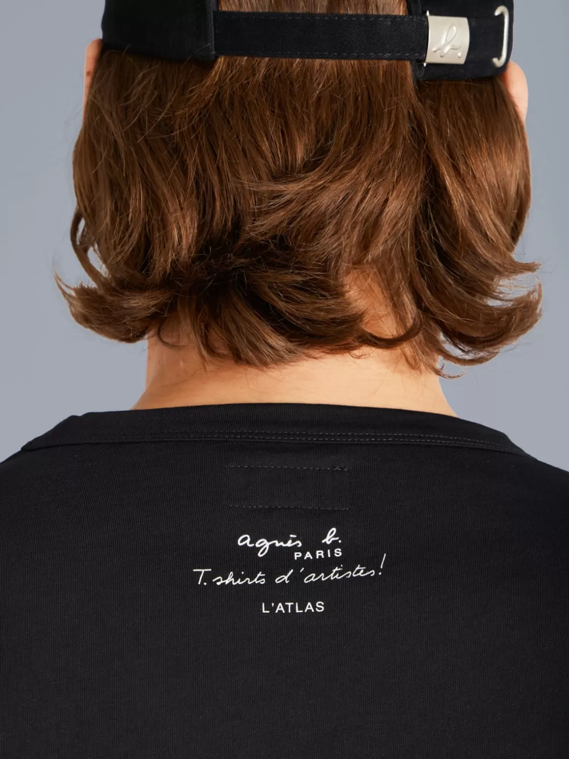 agnès b. Artist's Collection | T-Shirts & Polos<Black Cotton Jersey Brando T-shirt With Artist L'Atlas