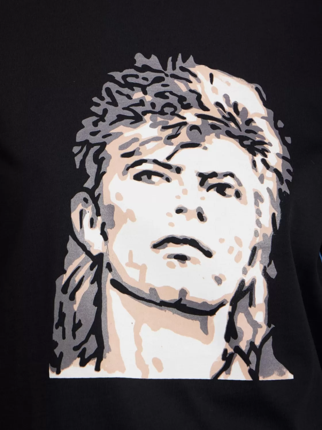 Women agnès b. Artist's Collection | T-Shirts & Tank Tops<Black Cotton Jersey Brando T-shirt With Artist Rafael Gray