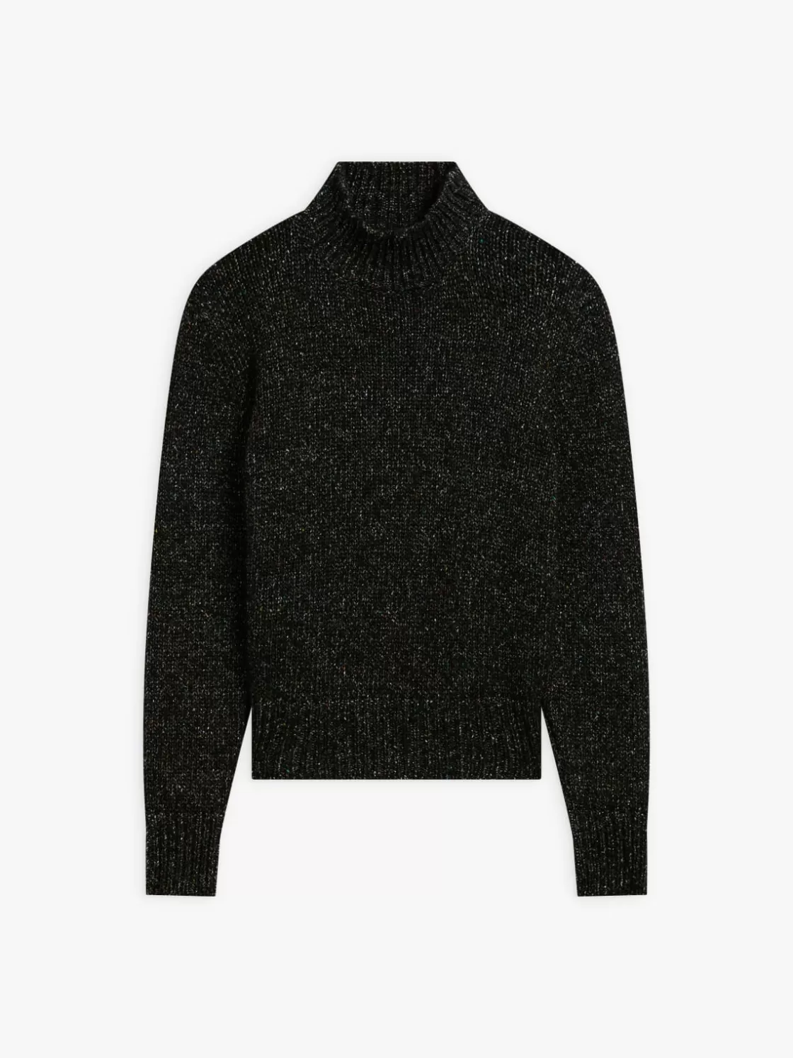 Women agnès b. Sweaters<Black High Neck Glittery Rêve Sweater