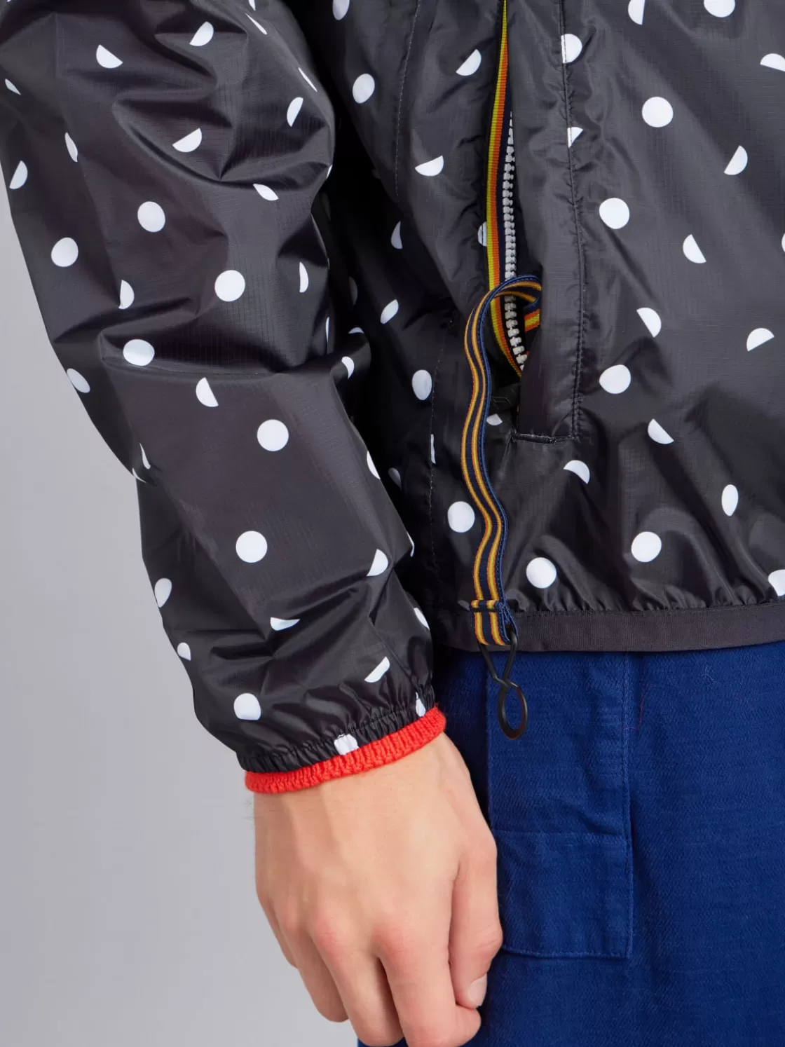 Women agnès b. Jackets & Coats | Jackets & Coats<Black Polka Dot Unisex X K-way Claude Parka