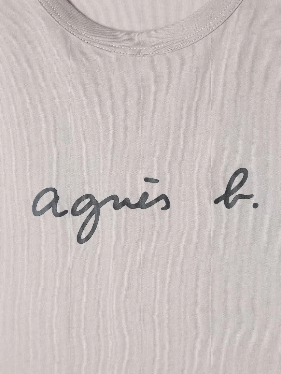 agnès b. T-Shirts & Polos<Grey Cotton Brando T-shirt With Logo