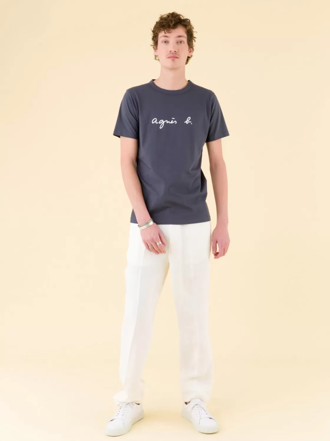 agnès b. Artist's Collection | T-Shirts & Polos<Grey Short Sleeve "" Brando T-shirt