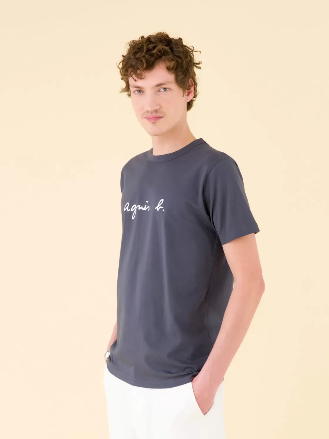agnès b. Artist's Collection | T-Shirts & Polos<Grey Short Sleeve "" Brando T-shirt